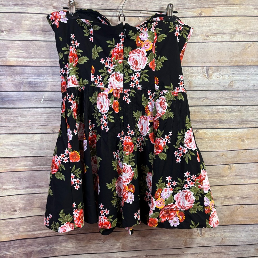 Maeve Strapless Flounce Floral Corset Mini Dress Size 16 - Picture 7 of 9